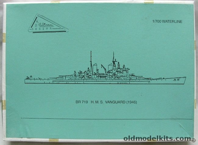 B Resina 1/700 HMS Vanguard Battleship, BR 719 plastic model kit